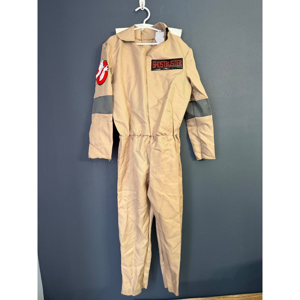 Ghostbusters Costume Kids Size 4-6 Tan Jumpsuit Proton Pack Halloween New